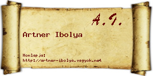 Artner Ibolya névjegykártya